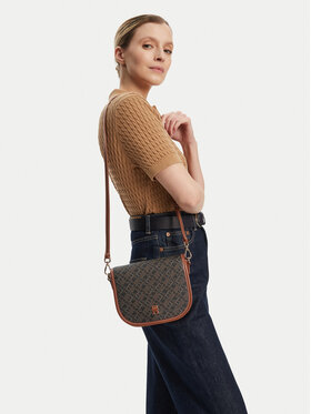 Tommy Hilfiger Tommy Hilfiger Borsetta Th Monoplay Leather Saddle Bag AW0AW17414 Nero