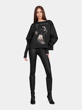 MADE BY SOCIETY MADE BY SOCIETY T-Shirt Masque Layered Black - T28018 Czarny Basic Fit