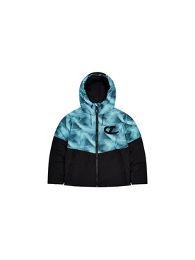 Trapstar Trapstar Kurtka zimowa Hyperdrive Hooded Puffer-Black/Blue Niebieski Regular Fit
