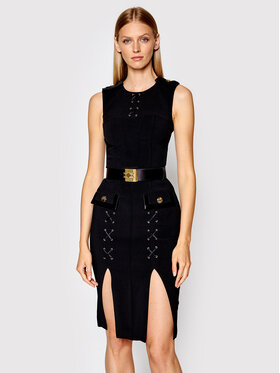 Elisabetta Franchi Elisabetta Franchi Koktejlové šaty AB-207-22E2-V580 Černá Regular Fit