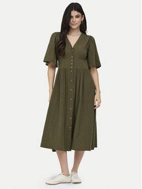 ONLY ONLY Sukienka codzienna Tizana 15373535 Zielony Regular Fit