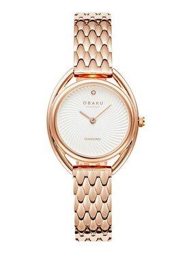 Obaku Obaku Zegarek V286LXVISV Różowe złoto