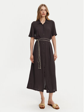 Roxy Roxy Sukienka koszulowa ERJWD03884 Szary Regular Fit