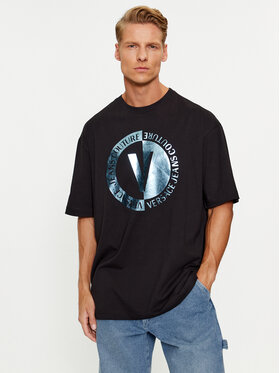 Versace Jeans Couture Versace Jeans Couture T-Shirt 75GAHF05 Schwarz Oversize