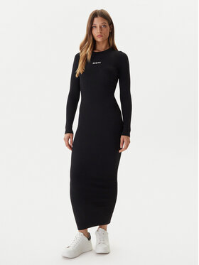 Guess Guess Trikotāžas kleita V5BK02 Z3JD2 Melns Slim Fit