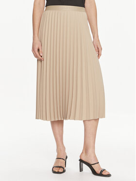 Tommy Hilfiger Tommy Hilfiger Спідниця в складку Fluid WW0WW41793 Бежевий Regular Fit