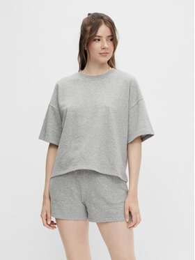 Pieces Pieces T-Shirt Chilli Summer 17118870 Szary Loose Fit