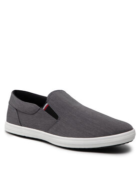 Tommy Hilfiger Tommy Hilfiger Półbuty Essential Slip On Chambray Vulc FM0FM03994 Szary