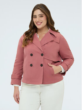 Fiorella Rubino Fiorella Rubino Płaszcz zimowy 8004T000352N006 Różowy A-Line Fit