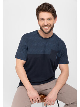 Volcano Volcano T-Shirt T-FAMY Granatowy Regular Fit