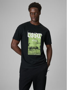 4F 4F T-Shirt FLUID EXPRESSIONS Czarny Regular Fit