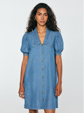 BIG STAR BIG STAR Sukienka jeansowa JENNIE Niebieski A-Line Fit