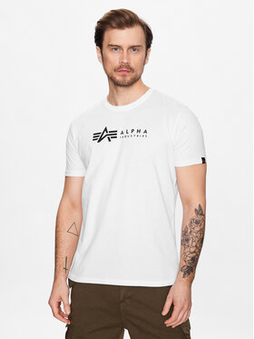 Alpha Industries Alpha Industries 2-dílná sada T-shirts Alpha Label T 2 Pack Bílá Regular Fit