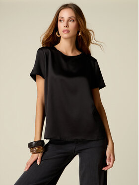 Oltre Oltre T-shirt G384J204556N033 Nero Regular Fit