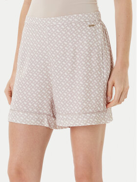 BOSS BOSS Pantaloni scurți pijama Sateen 50545612 Bej Regular Fit