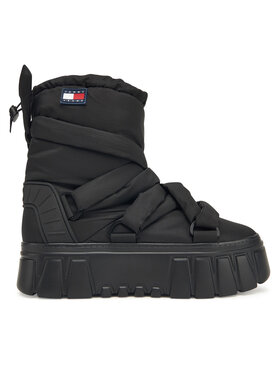 Tommy Jeans Tommy Jeans Μπότες Χιονιού Tjw Chunky Snow Boot Nylon EN0EN02842 Μαύρο