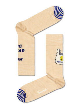 Happy Socks Happy Socks Дълги чорапи unisex SOU01-1700 Бежов