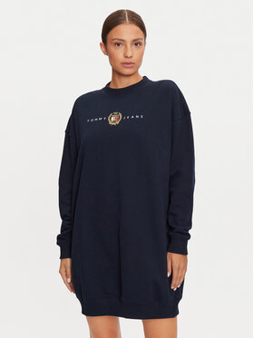 Tommy Jeans Tommy Jeans Трикотажна сукня DW0DW18715 Cиній Relaxed Fit