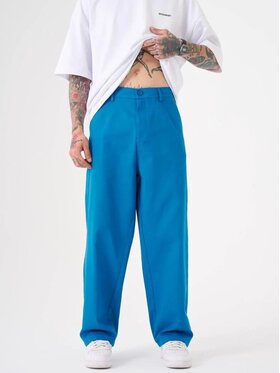Machinist Machinist Spodnie materiałowe Spodnie Materiałowe Loose Fit Męskie Niebieskie Machinist Comfort S Niebieski Regular Fit
