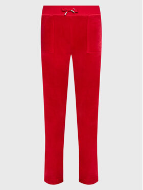 Juicy Couture Juicy Couture Spodnie dresowe Del Ray JCAP180 Czerwony Regular Fit