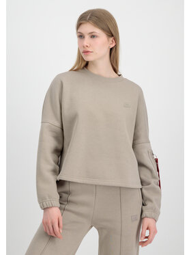 Alpha Industries Alpha Industries Bluza X-Fit Label Oversized Sweatshirt Women Żółty Oversize