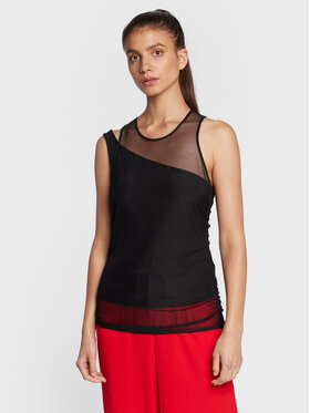 DKNY DKNY Bluză P2FH7N65 Negru Regular Fit