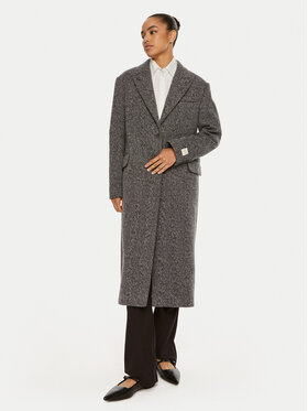 Calvin Klein Calvin Klein Cappotto di lana Herringbone Single K20K207710 Grigio Regular Fit