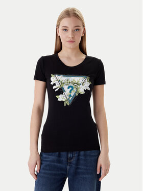 Guess Guess Tricou W6RI35 J1314 Negru Slim Fit