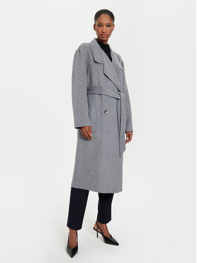 BOSS Boss Cappotto di lana Clibari 50521160 Grigio Regular Fit