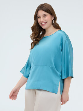 Fiorella Rubino Fiorella Rubino Bluzka 2004L000660N004 Turkusowy Boxy Fit