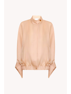 Epuzer Epuzer Kurtka bomber transparent organza Beżowy jasny Loose Fit
