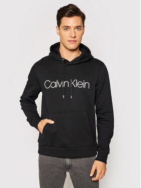 Calvin Klein Calvin Klein Džemperis ar kapuci Logo K10K104060 Melns Regular Fit