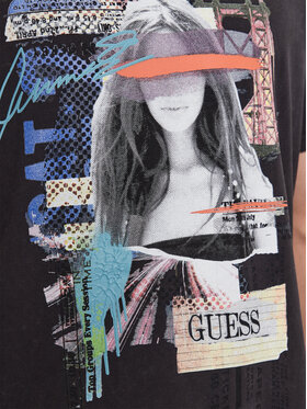 Guess T-shirt M3YI38 K8FQ4 Crna Regular Fit