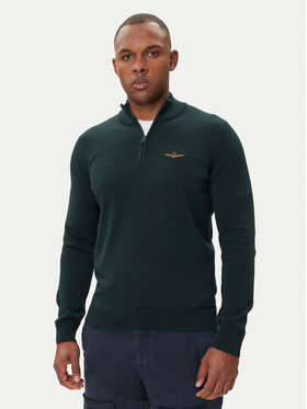 Aeronautica Militare Aeronautica Militare Džemper 252MA1578UL00506 Zelena Regular Fit