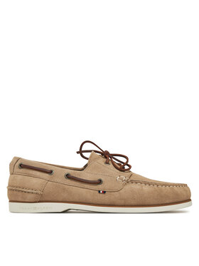 Tommy Hilfiger Tommy Hilfiger Pantofi Th Boat Shoe Core Suede FM0FM05387 Bej