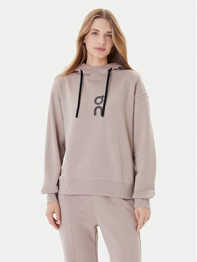 On On Majica dugih rukava Club Hoodie 1WE1004 Bež Relaxed Fit