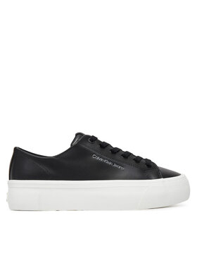 Calvin Klein Jeans Calvin Klein Jeans Снікерcи Vulc Flatform Low Mg Lth YW0YW01771 Чорний
