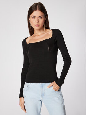 Rage Age Rage Age Pulover Mimi Črna Slim Fit