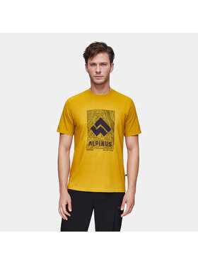 Alpinus Alpinus T-Shirt Skrzyczne Żółty Regular Fit