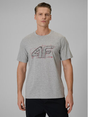 4F 4F T-shirt COMMERCIAL 12 Grigio chiaro Regular Fit