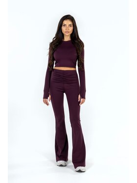 Agatha Studio Agatha Studio Komplet bluzka i spodnie A26ZS-KA-K56 Bordowy Slim Fit