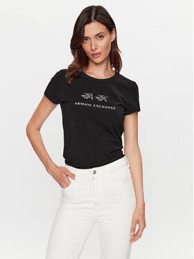 Armani Exchange Armani Exchange T-shirt 6RYT22 YJC7Z 1200 Crna Regular Fit