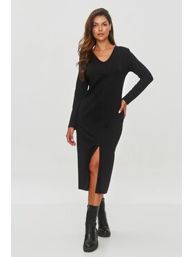 Makadamia Makadamia Sukienka codzienna M845 Czarny Regular Fit