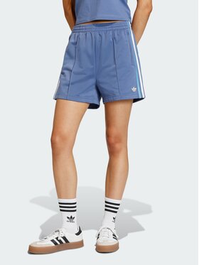 adidas adidas Szorty materiałowe Firebird Classic Niebieski jasny Loose Fit