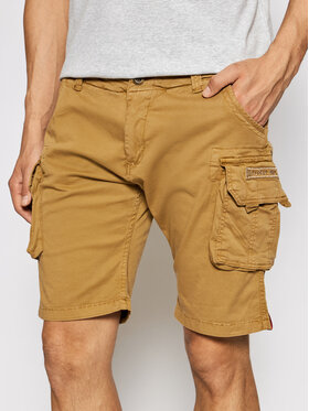 Alpha Industries Alpha Industries Bavlnené šortky Crew 176203 Hnedá Slim Fit