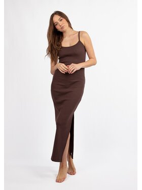 DKaren Sport DKaren Sport Sukienka codzienna DK-K-P7 Brązowy Slim Fit