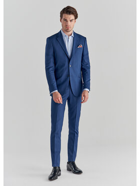 Pako Lorente Pako Lorente Spodnie garniturowe P22SF-6G-019 Granatowy Slim Fit
