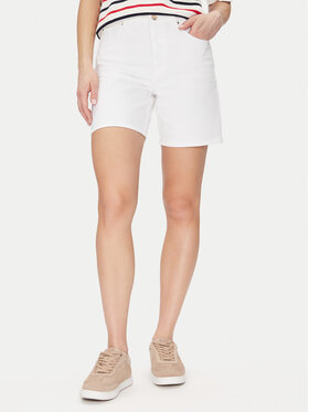 Tommy Hilfiger Tommy Hilfiger Teksapüksid Dnm Straight Short Rw White WW0WW45924 Valge Regular Fit