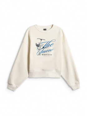 4F 4F Bluza WINTER CLUB Kremowy Loose Fit