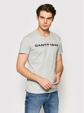 Gant Gant Тишърт Retro Shield 902139208 Сив Regular Fit